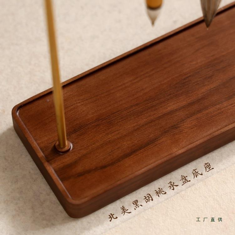 299齐文云承笔挂毛笔架实木意新中式书法用木件器文房四宝创摆挂