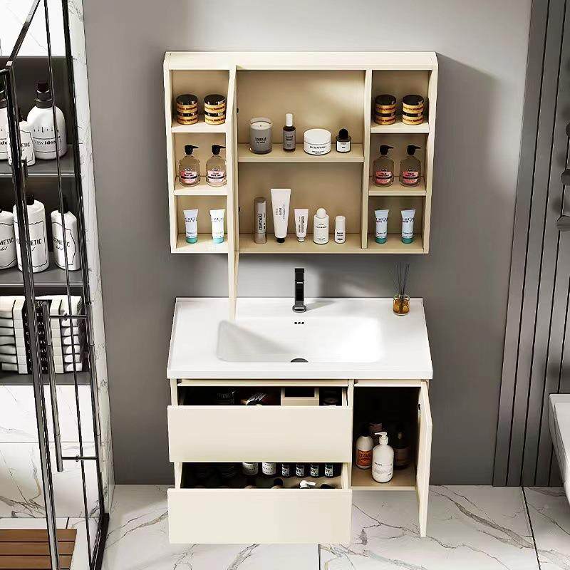 双层屉蜂生窝铝浴室柜卫间镜抽组柜合挂796墙式陶瓷一体盆蜂窝铝,家装主材,浴室柜,淘宝优惠券,粉丝福利购,淘宝优惠卷