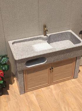 大理NSA石洗衣石池头水槽户水池台盆柜外门岗岩花别墅庭院室外垒