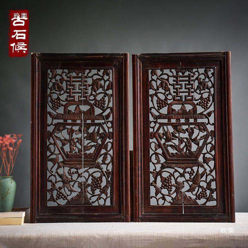 实清木雕花老典木板明复古手工花花LEH板摆件古民俗壁挂麒麟装饰,鲜花速递/花卉仿真/绿植园艺,其它园艺用品,淘宝优惠券,粉丝福利购,淘宝优惠卷