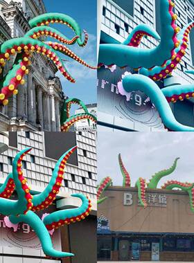 充气海卡通气告模章鱼鲸鱼鲨JNH鱼海豚海豹海狮大型广宣传气模洋