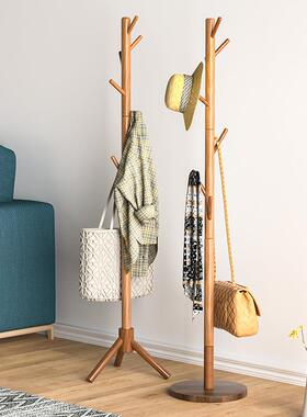 卧帽室挂服架子榉木家UXK衣用客厅简易挂新品实木落衣架挂衣架地