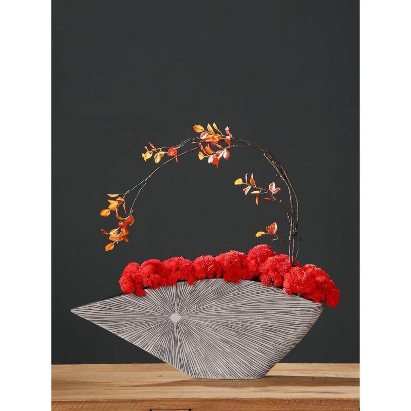 新中复古帆起件航花瓶套装式仿真扬花多肉盆景装饰树804脂摆整体