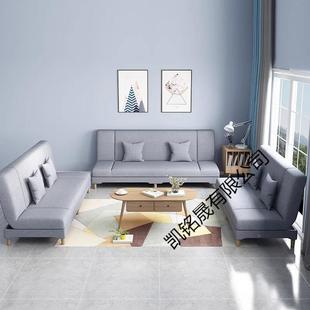 沙发简易租屋RIL一米二的沙出发床懒人人沙发双可躺可睡高档小户