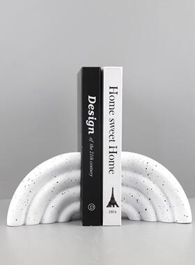 现代简约树脂扇形半圆电书档书IZC靠面饰摆件客桌厅书房视柜家居