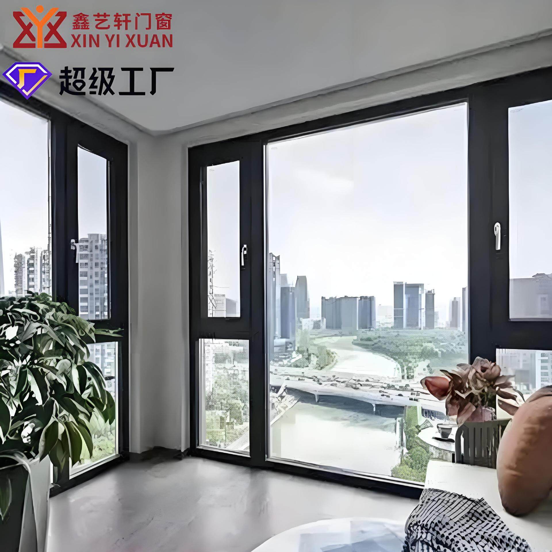 断桥铝隔音窗超大落地玻璃窗封阳台窗户铝合金3c钢化玻璃落地窗