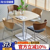 实木小方桌休闲商用休息区接待洽谈桌椅组合书吧奶茶店咖啡厅桌椅