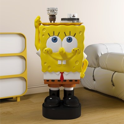 海绵宝宝公仔电视柜旁边装饰品创意床头迎宾玄关落地大型摆件大号