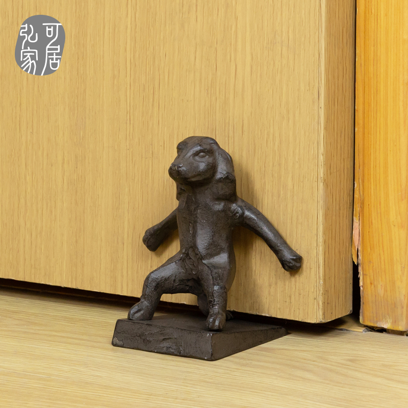 欧式铸铁艺复古创意门挡小狗门档塞门顶家居装饰防风免打孔阻门器