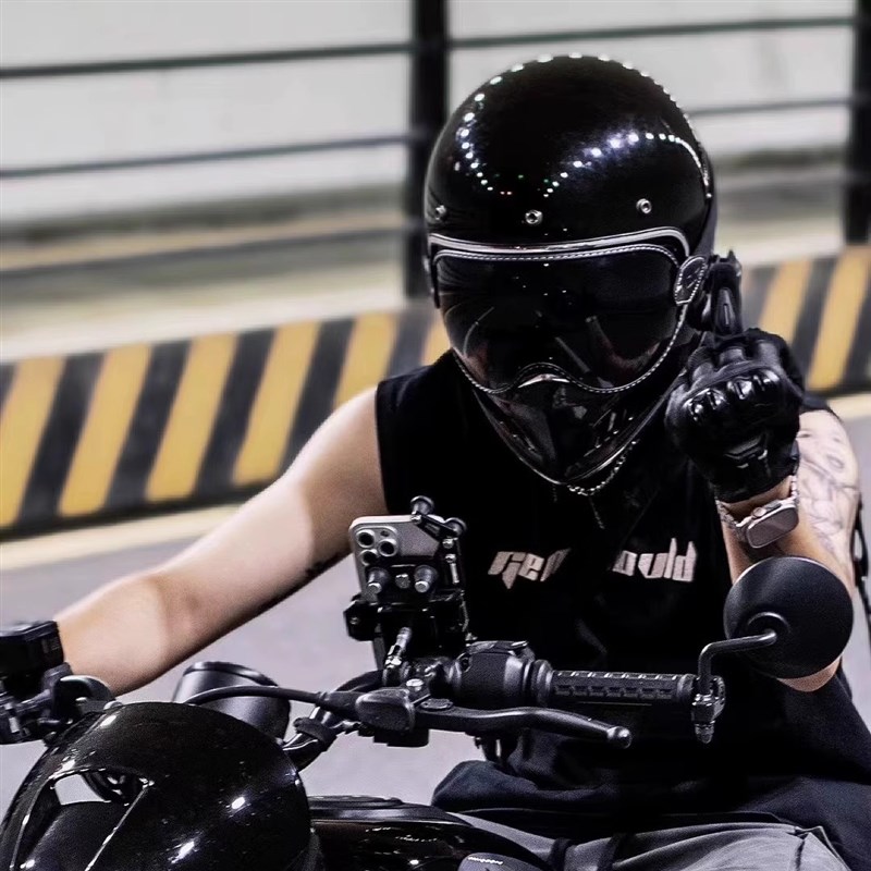 VOSS电动车头盔护目镜防雾复古摩托车半盔泡泡镜头罩挡风可夜视