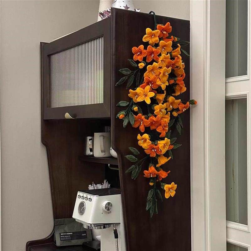 凌霄花手工diy扭扭棒材料包柜子客厅摆设盆景门框装饰挂件挂饰,家居饰品,仿真花/假花,淘宝优惠券,粉丝福利购,淘宝优惠卷