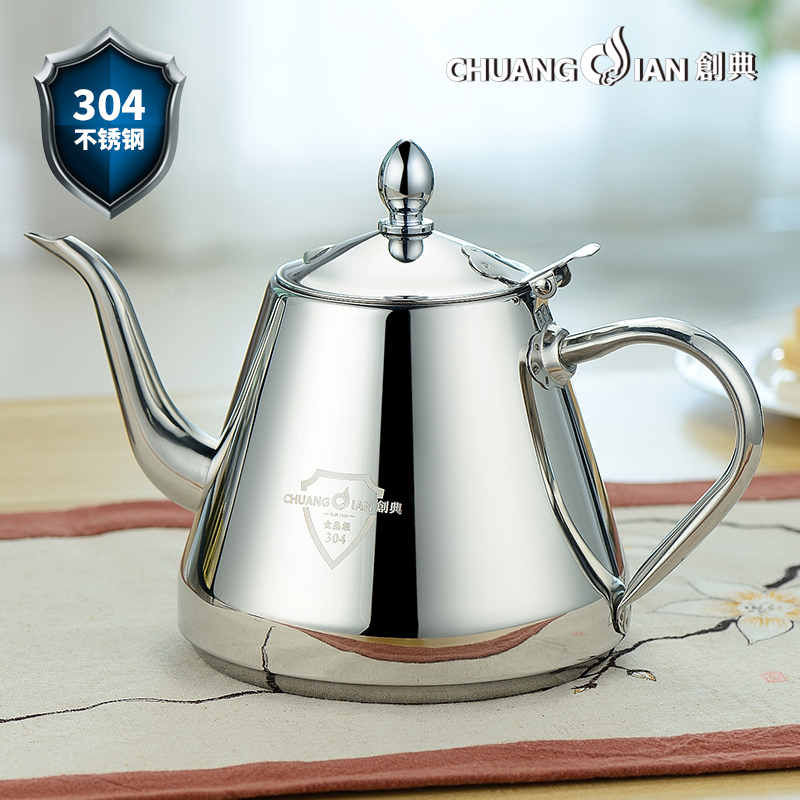 创典 加厚304不锈钢壶烧水壶家用电磁炉专用平底壶泡茶壶功夫茶具
