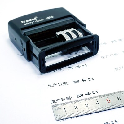 有效期至日期印章可调卓达4813自动回墨翻斗印出厂日期印章定制