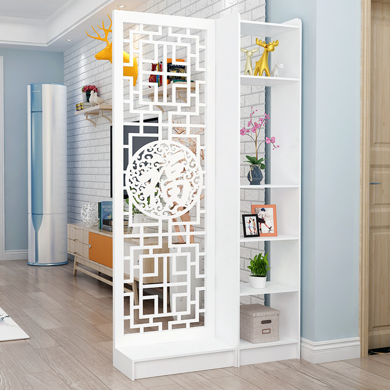 现代中式简约家具时尚屏风隔断客厅卧室餐厅镂空花座屏玄关隔断柜