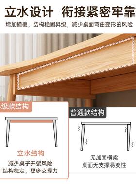 电脑椅带椅台式桌家加用书桌书柜一57404体卧室家用粗厚办公桌加