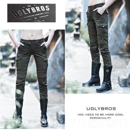 高档ug裤ybrlos丑裤兄弟摩托车骑行赛车裤四季防摔机车服牛仔子男