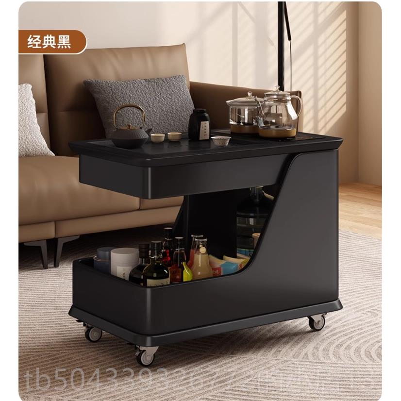 高档移茶体台沙发边几实推车茶桌全木阳台茶动车烧水壶一高级感客