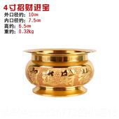 高档香炉铜烛纯铜家用香室内铜香炉祖财神坛烛台台香鼎香炉