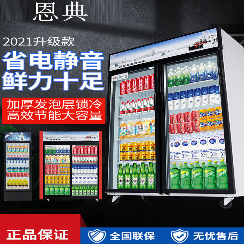 啤酒柜冷藏展示柜立式商用冰箱单门保鲜柜饭店超市冷柜双门 饮料