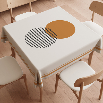 高级感PVC桌布防水防油防烫免洗方桌布家用正方形餐桌布茶几台布