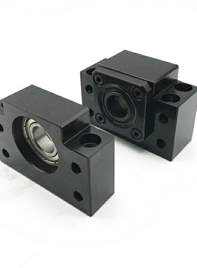 方形丝杠支座组件LEB61 LEB71侧面带孔型 丝杆固定侧 轴承固定座