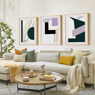 二狗姑娘 利西茨基曲折 简约现代沙发背景墙客厅挂画装饰画墙壁画