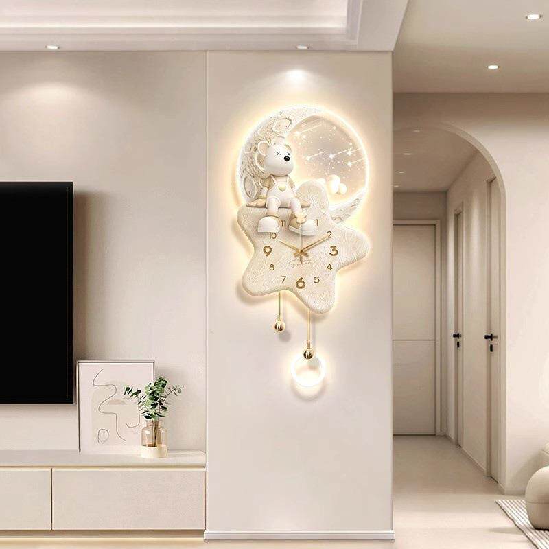 客厅表挂画潮玩电视机背景墙装饰挂件意高级感格钟创餐厅壁WGL栅