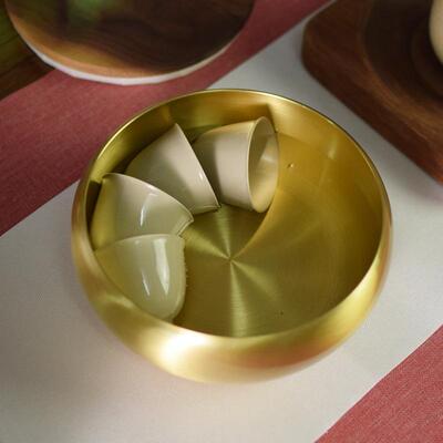 黄渣铜茶洗胡木盖子家用创桃意茶缸中式64418复古建水小笔洗茶道