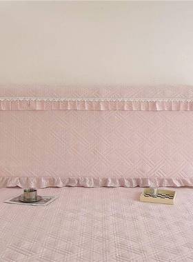 韩版花边公床洗头罩纯色简约床头套全包尘防防灰遮YCG丑主可机防