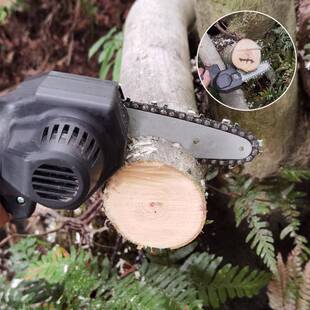 锋易达电动链锯充电式4寸锂电锯迷你园林修枝锯手持伐木小型电锯