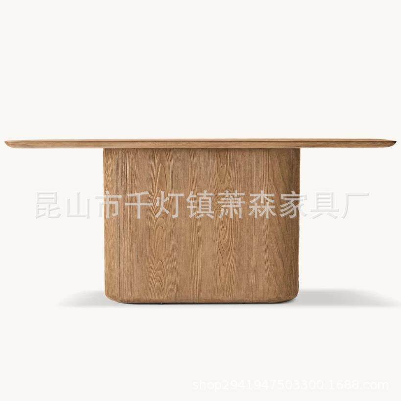RH美式乡村实木玄关桌法式复古条几柜入户玄关走廊简约装饰门厅桌