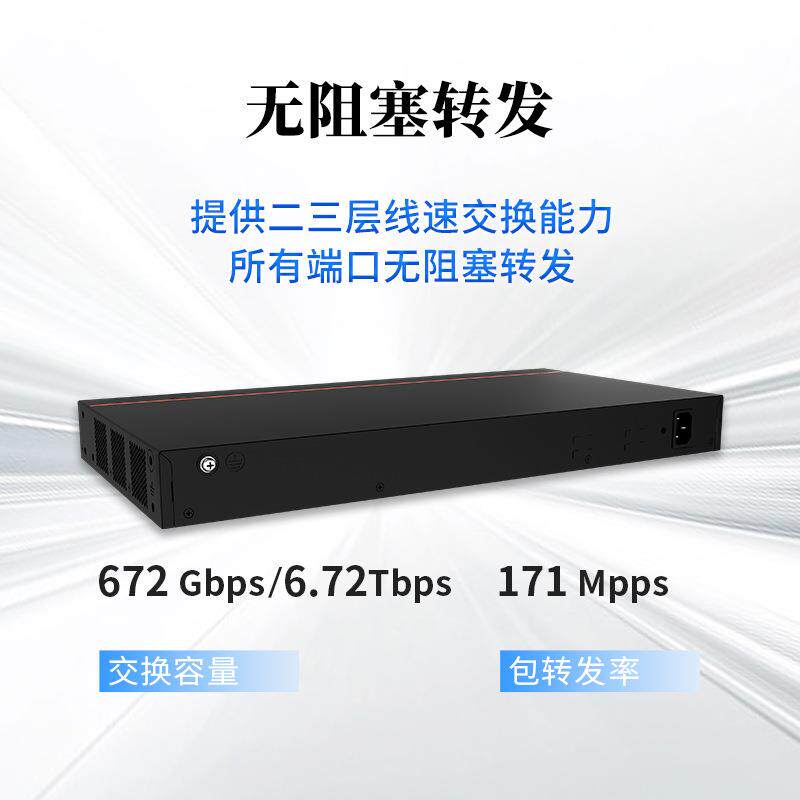 企业级243口千兆5网管POE交换机ES573S5735S系S-L24P4X-A4堆叠口