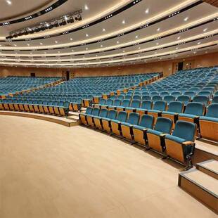 礼堂椅报告厅带折叠桌板椅会议室学校阶梯椅可接工程影院联排座椅