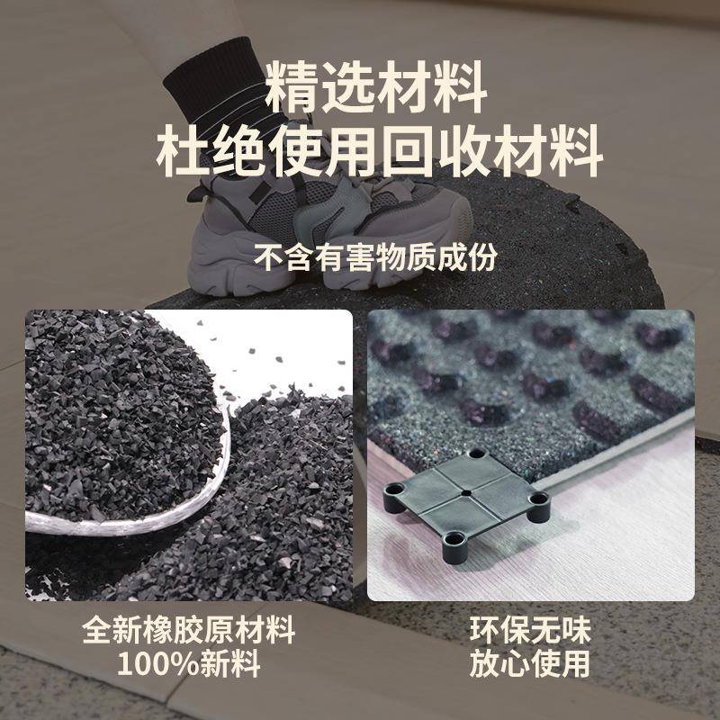健身房橡胶卷材减震地胶隔音垫EPDM地垫器械保护垫防滑耐磨无气味