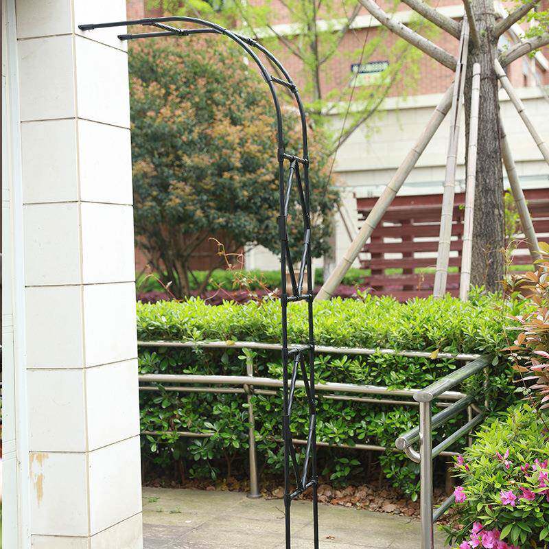 半边拱门花架爬藤架蔷薇月季藤架铁艺花园支架阳台半拱形花架子