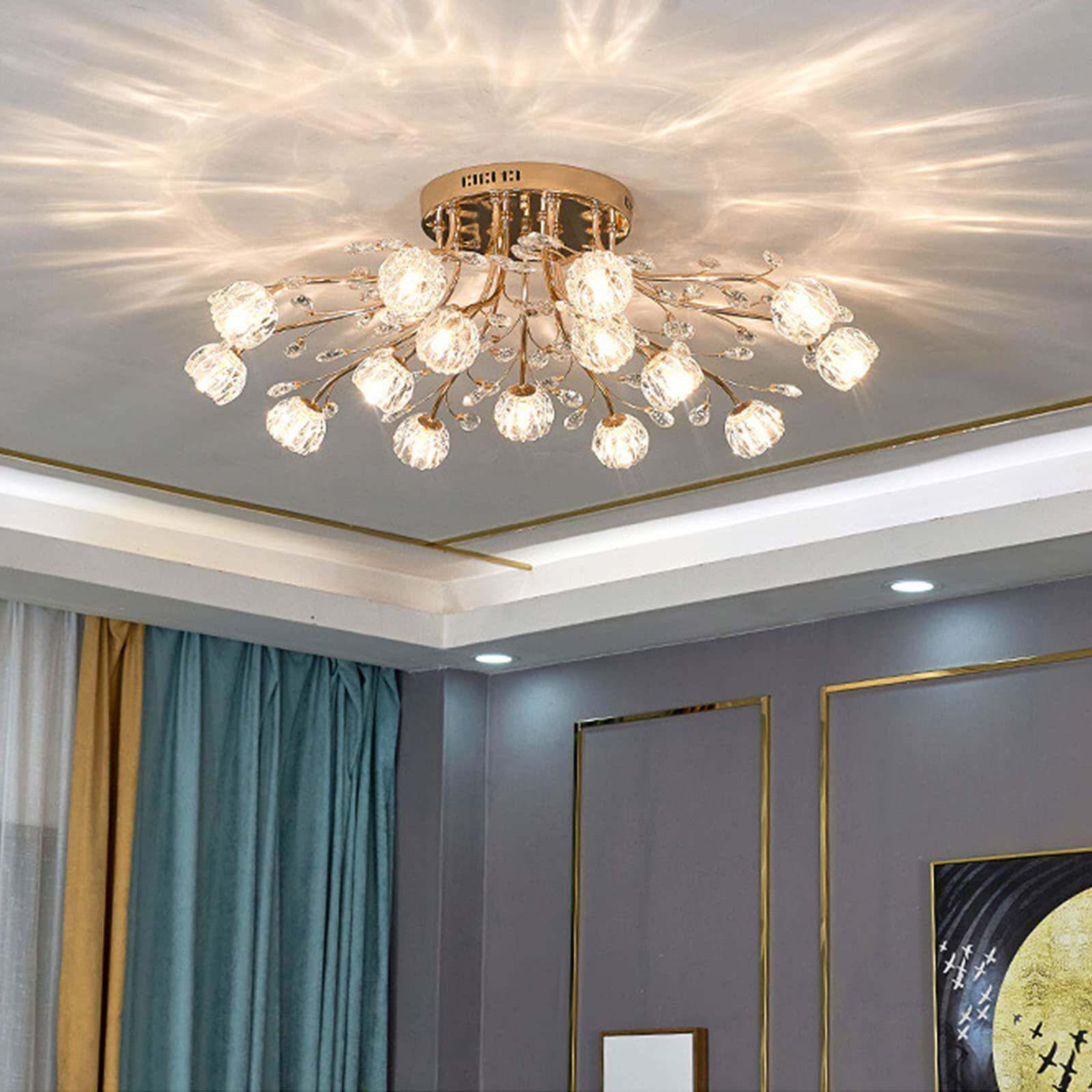 现简约头水PL0087晶吸顶多灯款轻奢风格客厅代主新灯卧室大灯家用