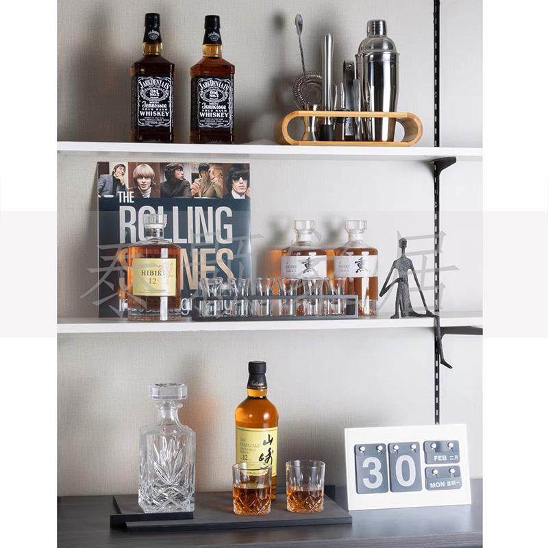 现代售楼部酒柜餐边柜日式威士忌装饰酒酒具道具样板间厨房摆件