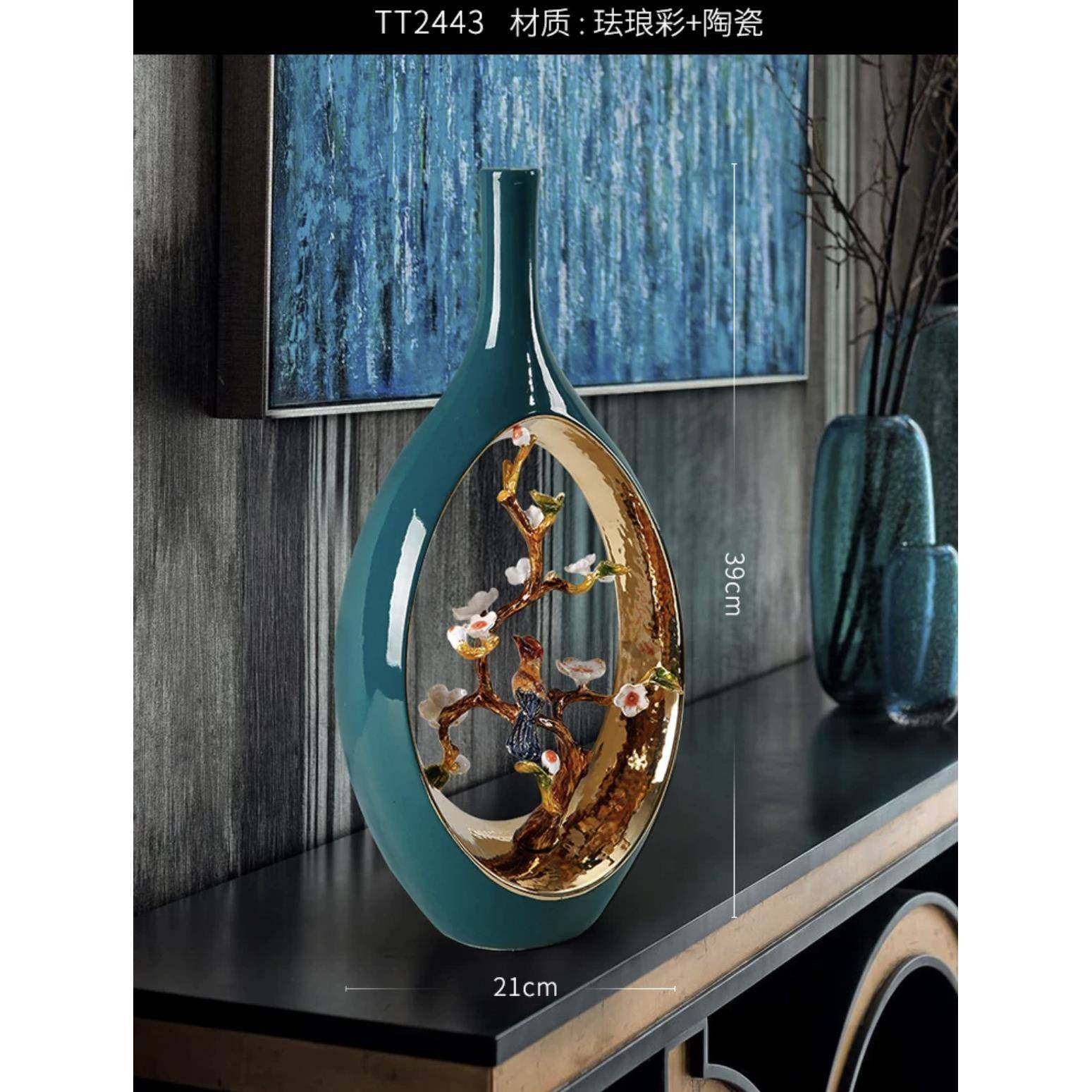 新中式陶瓷花瓶小众陶瓷摆件现代创意客厅玄关电视柜轻奢装饰品,橡塑材料及制品,工业陶瓷,淘宝优惠券,粉丝福利购,淘宝优惠卷