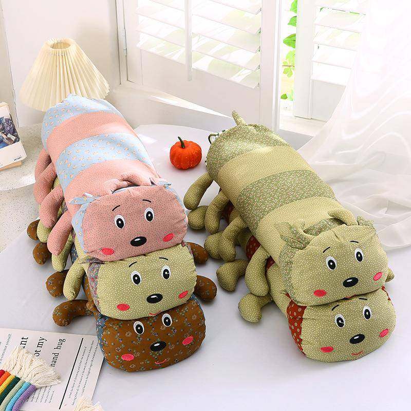 2024新款毛毛虫全棉卡通儿童荞麦枕头成人枕芯30x60cm主图