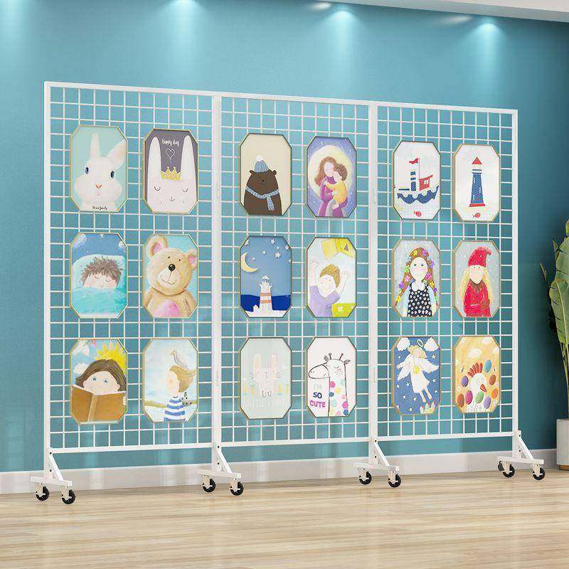 可折叠画展架折叠网格展示架展示画展画室幼儿园作品移动展览架户,商业/办公家具,保险柜,淘宝优惠券,粉丝福利购,淘宝优惠卷
