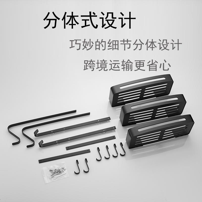 浴室收纳整理架太空铝悬挂式厕所淋浴房隔断挂篮卫生间三层置物架