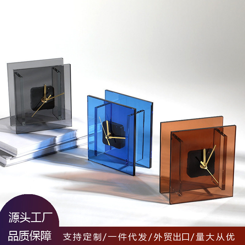 梵茜欧式亚克力创意时钟摆件