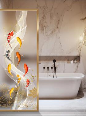 艺Ty-pf009术玻璃屏风隔断轻奢客厅入户关洗漱台铁艺现代装玄雕饰