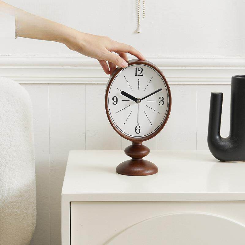 创中古风钟表古HYkqklse台座钟复桌面感时意钟摆件摆放式钟