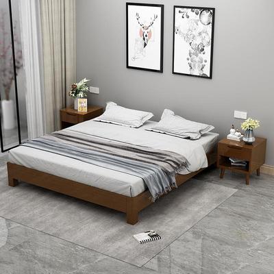日无式榻米矮床简约现代酒榻榻米店实木床头床架子排榻背骨架无靠