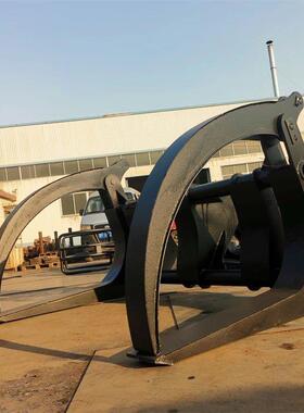 Woodenforkwithtoothedcl草amp铲抓棉花FZP抱夹车属具对齿夹木叉