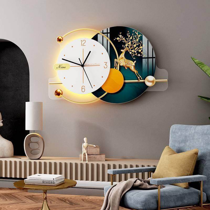 钟现表挂钟客厅代轻奢CDL29墙静音钟创时意挂欧式家用个性时尚简