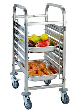 装现代简约不锈钢份盘拆车多能可移动式手推车食物WGV盆功份数盆