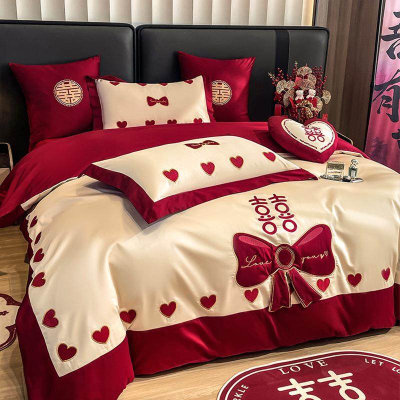 结婚四件套上床用品rZ4N7xZK全套女方出嫁婚床品件套带8被子枕庆,床上用品,婚庆床品套件,淘宝优惠券,粉丝福利购,淘宝优惠卷