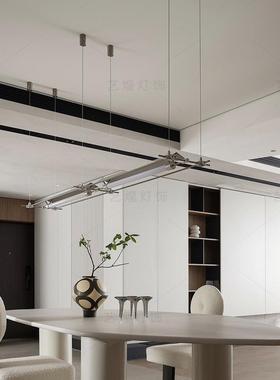 现代极马吊灯业风工艺简术扎创意设计师餐厅灯74624办公前台长条